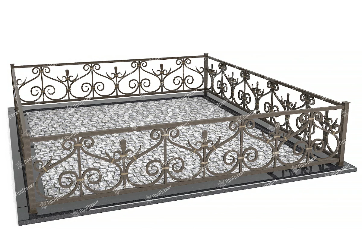 Кованая ограда КО 16