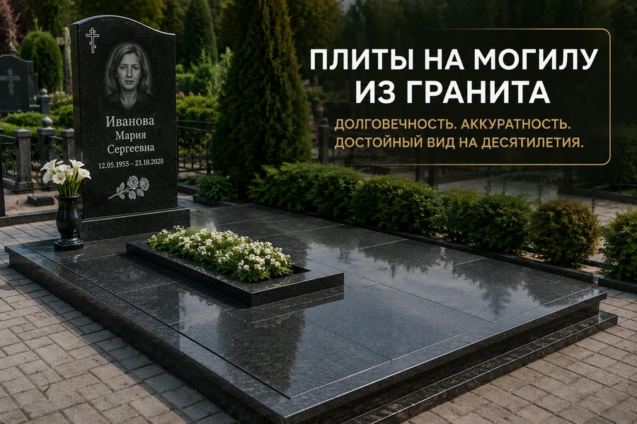 плиты на могилу из гранита